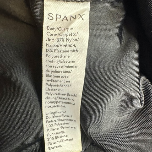 New SPANX Faux Leather Moto Leggings Black L | Edgy Biker Streetwear Athleisure - Picture 12 of 12